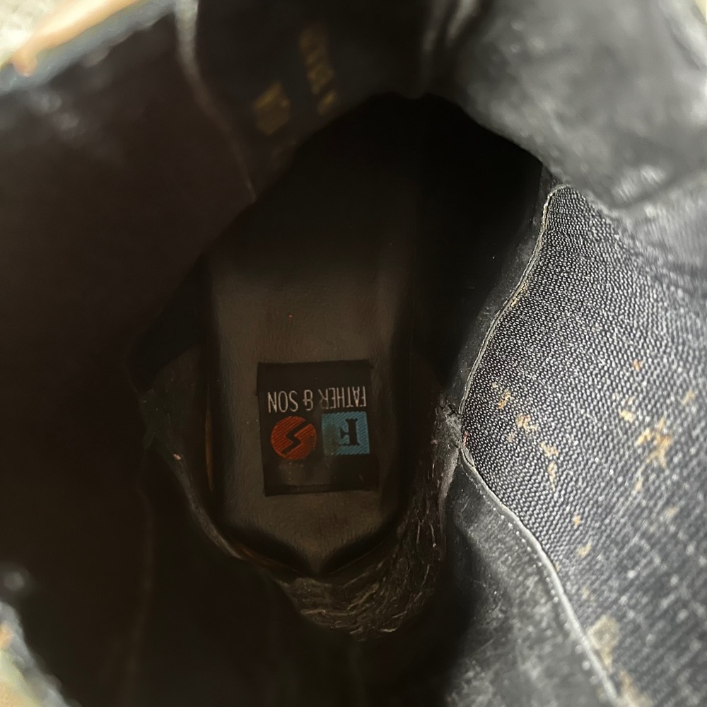 Vintage Feather & Son Black Leather Western Ankle Boots Women's 10M Cowboy - Picture 10 of 11